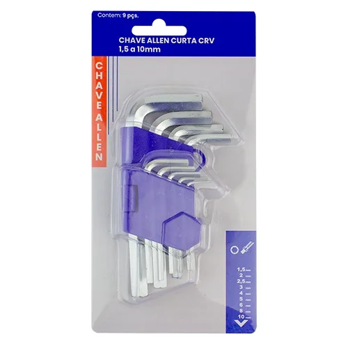 JG. CHAVE ALLEN CURTA 1.5 A 10MM C/ 9 PC CRV - RF MAX