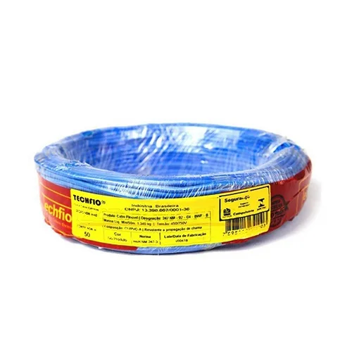 CABO FLEXIVEL ROLO C/ 100M 1,50MM AZUL - TECHFIO
