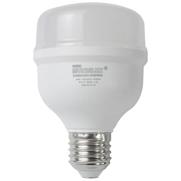 LAMPADA LED BULBO ALTO FATOR 20W 6500K E-27 - MUNDILUX