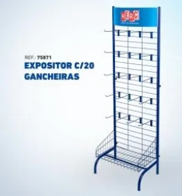 EXPOSITOR DE ASSENTO METALICO DISPLAY DE CHAO - HERC