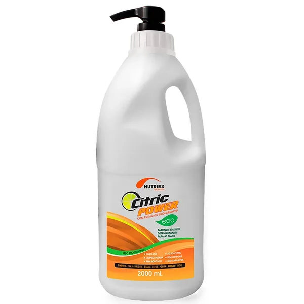 SABONETE LIQ. DESENGRAXANTE CITRIC POWER ECO C/ ESFOLIANTE 2L - NUTRIEX
