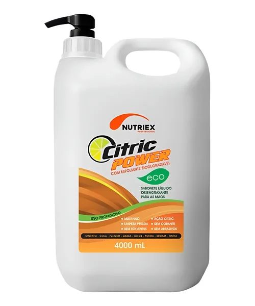 SABONETE LIQ. DESENGRAXANTE CITRIC POWER ECO C/ ESFOLIANTE 4L - NUTRIEX