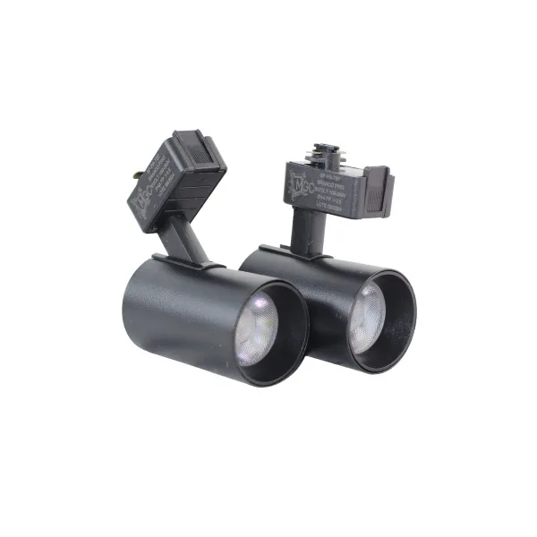 SPOT P/ TRILHO 6500K 10W PRETO KIT C/ 2 PC - MEGA ACE