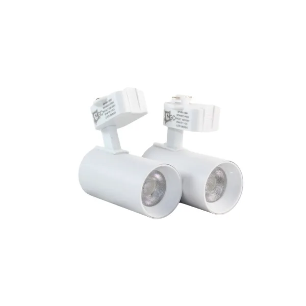 SPOT P/ TRILHO 3000K 20W BRANCO KIT C/ 2 PC - MEGA ACE