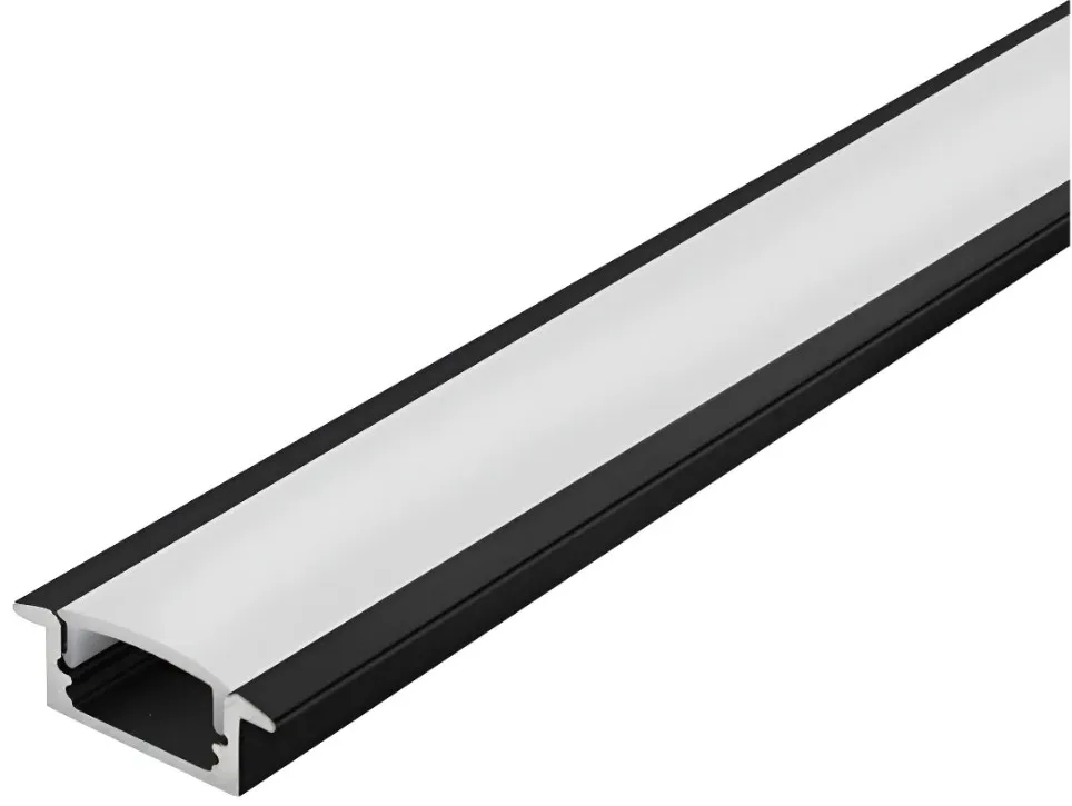 PERFIL EMBUTIR ARO PRETO 30MM X 20MM - 2 METROS