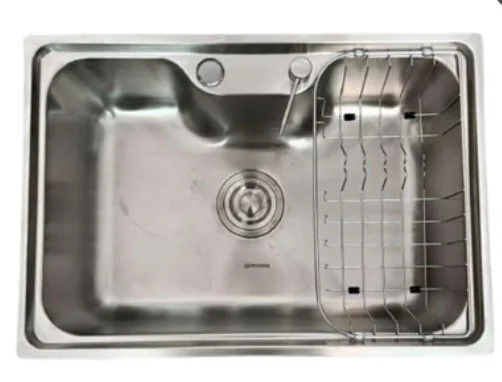 CUBA GOURMET COZINHA SIMPLES ACO INOX 201 C/ DOSADOR E CESTO 620 X 430MM - CUB013