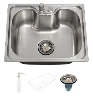 CUBA GOURMET COZINHA SIMPLES ACO INOX 201 P/ COZINHA 500X400MM CUB017