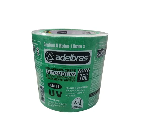 FITA CREPE VERDE 18MM X 40M - ADELBRAS
