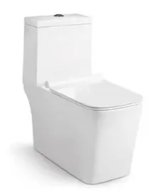 VASO SANITARIO MONOBLOCO QUADRADO BRANCO C/ ASSENTO SOFT CLOSE -