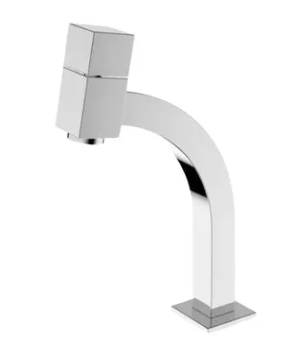 TORNEIRA LINK QUADRADA BICA BAIXA CROMADA 15,4X22CM
