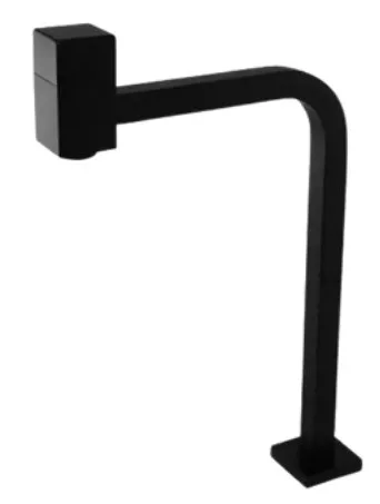 TORNEIRA LINK QUADRADA BICA ALTA PRETA 20X32CM 90º