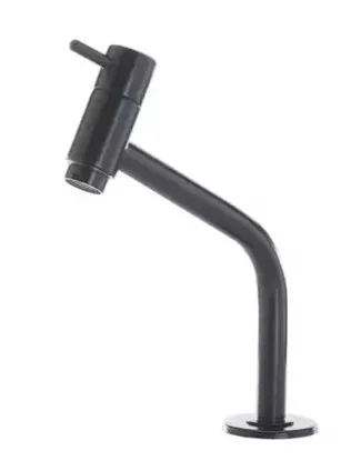 TORNEIRA LINK REDONDA BICA BAIXA PRETA 15,4X22CM 45º