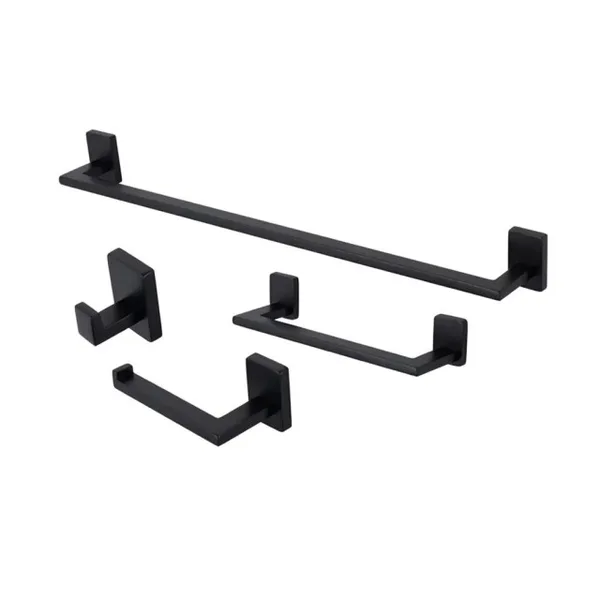 KIT BANHEIRO BAVARO PRETO C/ 4 PC -