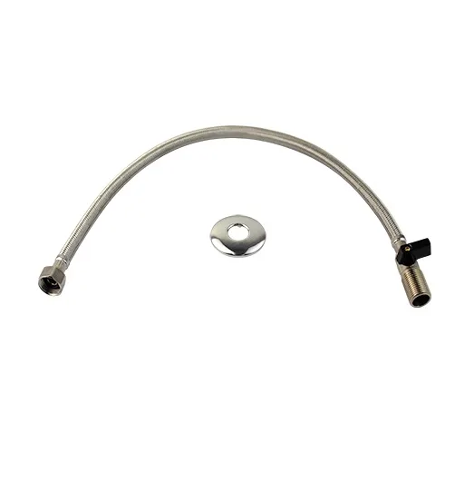 ENGATE CROMADO FLEXIVEL MALHA INOX TRANC. 60CM C/ REGISTRO - ULTRA METAIS
