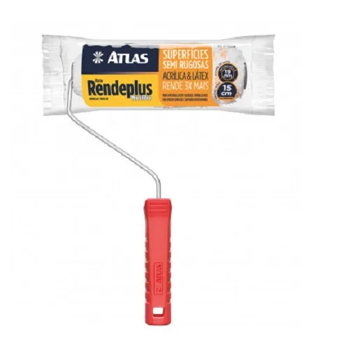 ROLO RENDEPLUS AMARELO 23CM C/ CABO - PINCEIS ATLAS