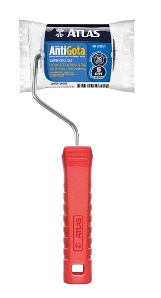 ROLO LA S/ RESPINGO 5CM C/ CABO (ANTIGOTA) - PINCEIS ATLAS