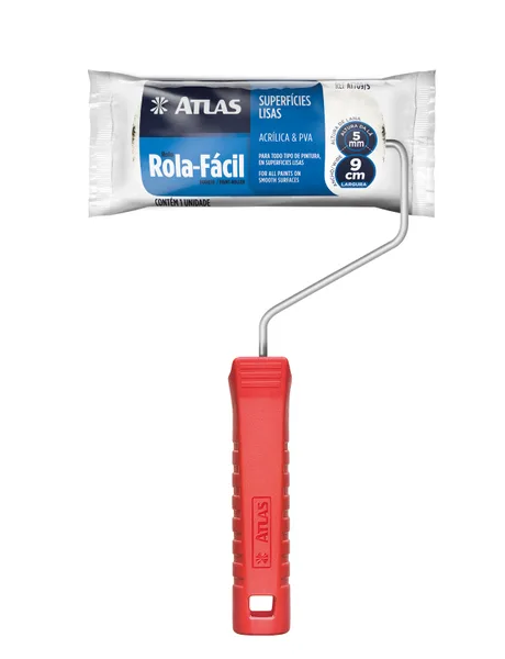 ROLO LA/POLIESTER 9 CM C/ CABO - PINCEIS ATLAS