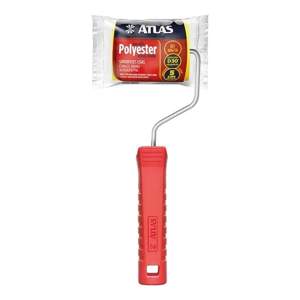 ROLO ESPUMA AMARELO POLIESTER 5CM C/ CABO - PINCEIS ATLAS
