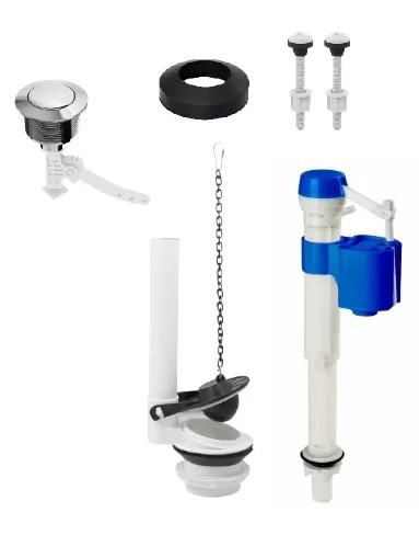 KIT MECANISMO COMPLETO P/ CX. ACOPLADA C/ ACIONADOR - D'AGUA