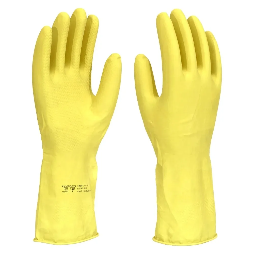 LUVA LATEX AMARELA T. 7 (P) - IMBAT