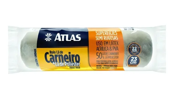 ROLO LA POLIESTER 23CM C/ CABO - PINCEIS ATLAS