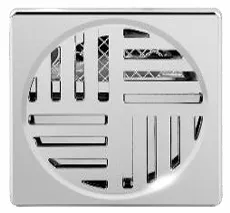 GRELHA ABS QUADRADA CROMADO 100MMX100MM DISP ANTI-INSET -