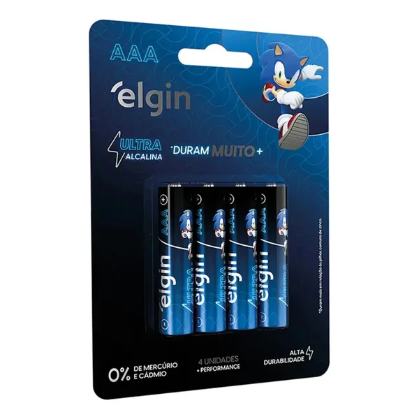 PILHA AAA ULTRA ALCALINA BLISTER C/ 4 PC - ELGIN