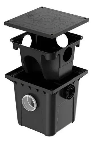CAIXA COLETORA GORDURA PRETO 42L 410X403X100MM - HERC