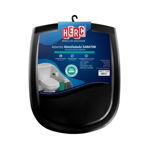 ASSENTO ALMOFADADO SABATINI PRETO - HERC