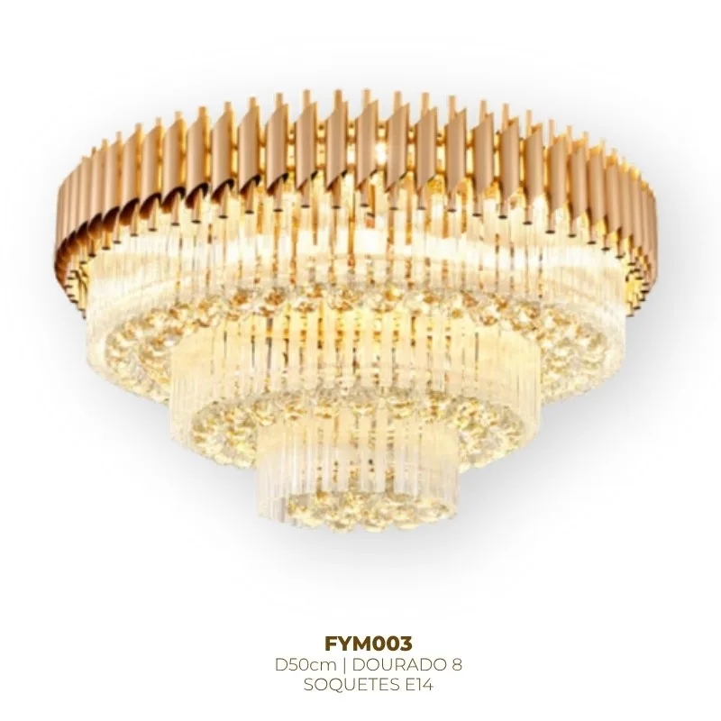 FYM003 - LUSTRE PEND GOLD D50CM