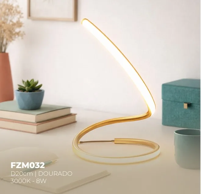 FZM032 - LUM.MESA MADEIRA 15W - D20 X 45CM - 3000K