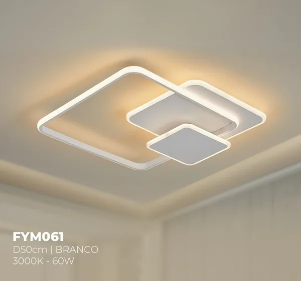 FYM061 - PEND ACAB.BRANCO.3000K -D50 -60W