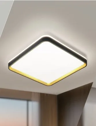 FZM014 - LUSTRE PEND.QUAD.PRETO-3000K- 45CM-30W