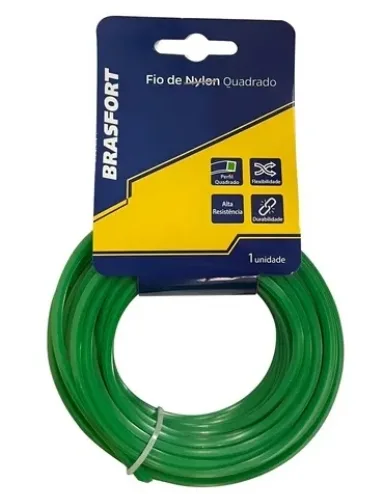 FIO NYLON QUADRADO 2,0MM (RL 10M) - BRASFORT
