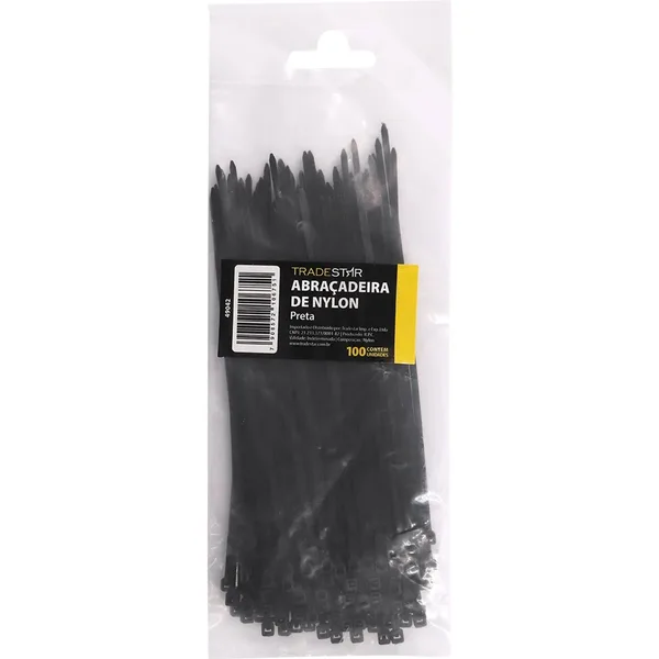 ABRAC NYLON PR 2.5MM X 100MM C/ 100 UN - TRADESTAR