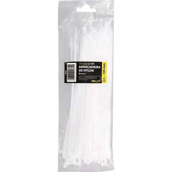 ABRAC NYLON BR 2.5MM X 200MM C/ 100 UN - TRADESTAR