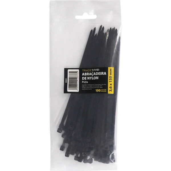 ABRAC NYLON PR 3.6MM X 150MM C/ 100 UN - TRADESTAR