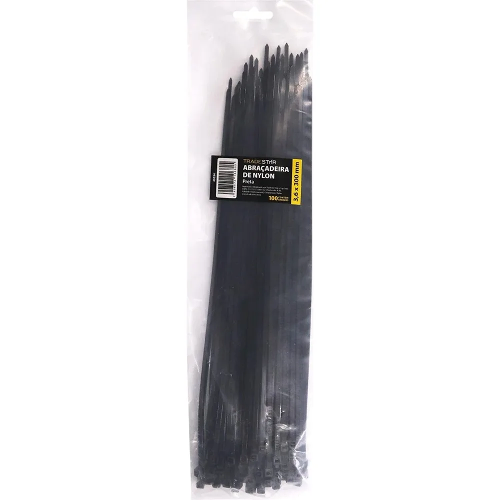 ABRAC NYLON PR 3.6MM X 300MM C/ 100 UN - TRADESTAR