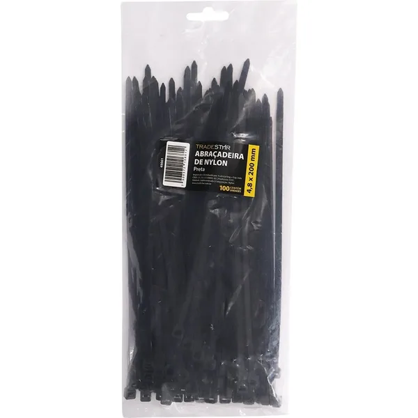 ABRAC NYLON PR 4.8MM X 200MM C/ 100 UN - TRADESTAR