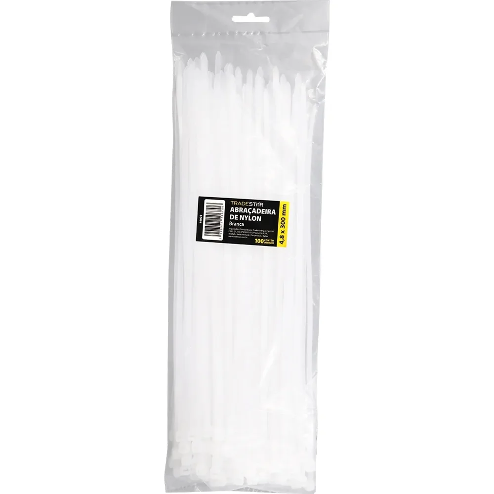 ABRAC NYLON BR 4.8MM X 300MM C/ 100 UN - TRADESTAR
