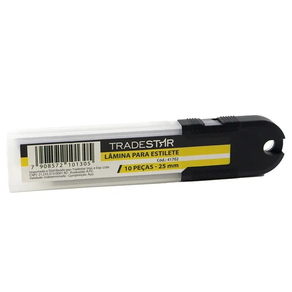 JG. LAMINA P/ ESTILETE 25MM C/ 10 PC - TRADESTAR