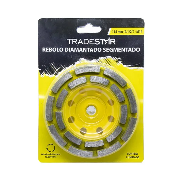 REBOLO DIAMANTADO SEGMENTADO 115MM X M14 - TRADESTAR