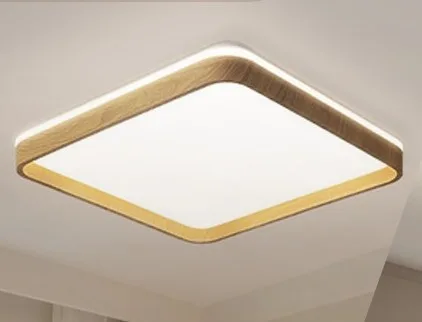 FZM014M - LUSTRE QUAD.MADEIRA CLARO-3000K- 40CM-30W
