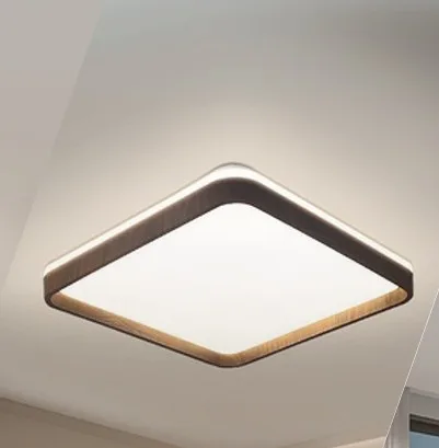 FZM014N - LUSTRE QUAD.MADEIRA ESCURO-3000K- 40CM-30W