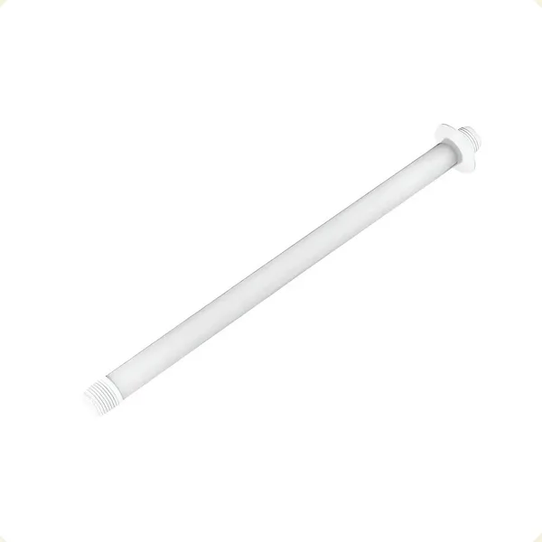 BRACO DE CHUVEIRO 30CM C/ PASSA FIO E CANOPLA BRANCO - REBOUCAS