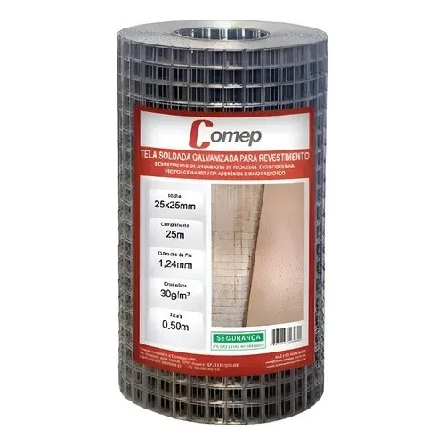 TELA REBOCO (REVEST) 1.24MM X 0,50M X 25M - COMEP