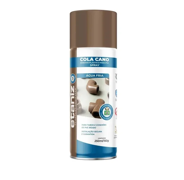 COLA CANO ADESIVO PLASTICO PVC AGUA FRIA 250ML/150G - ETANIZ