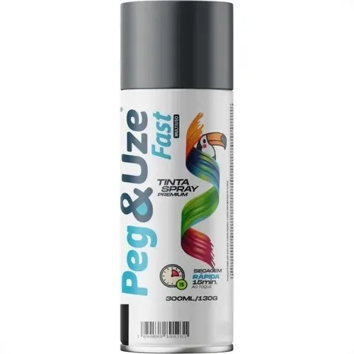TINTA SPRAY ALTA TEMPERATURA ALUMINIO 300ML/130G - PEG&UZE