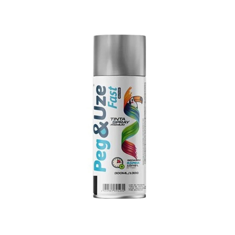TINTA SPRAY METALICA CROMADA 300ML/130G - PEG&UZE