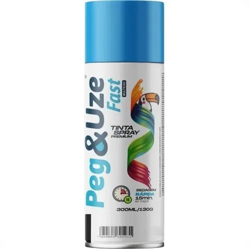 TINTA SPRAY USO GERAL AZUL CLARO 300ML/130G - PEG&UZE